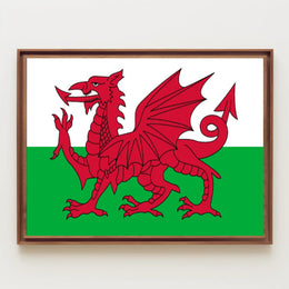 Welsh Dragon Flag Art Celebrating Culture and Heritage Poster PosterGoat