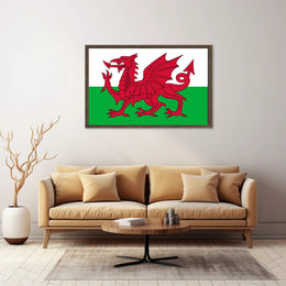 Welsh Dragon Flag Art Celebrating Culture and Heritage Poster PosterGoat