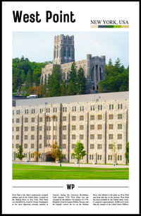 West Point Iconic Academy Building Travel Poster PosterGoat