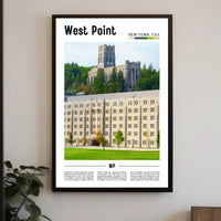 West Point Iconic Academy Building Travel Poster PosterGoat