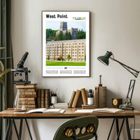 West Point Iconic Academy Building Travel Poster PosterGoat