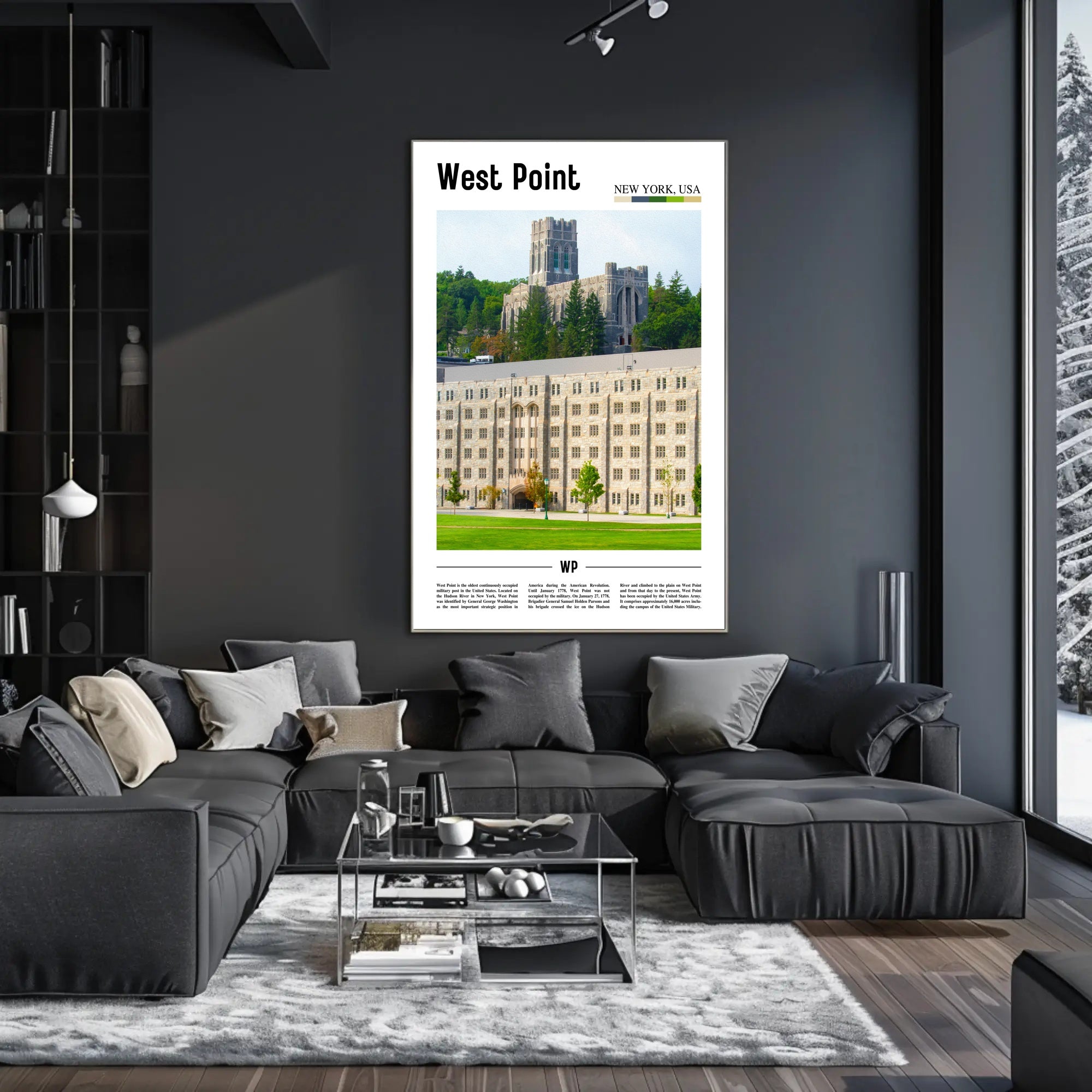 West Point Iconic Academy Building Travel Poster PosterGoat