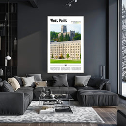 West Point Iconic Academy Building Travel Poster PosterGoat