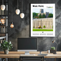 West Point Iconic Academy Building Travel Poster PosterGoat