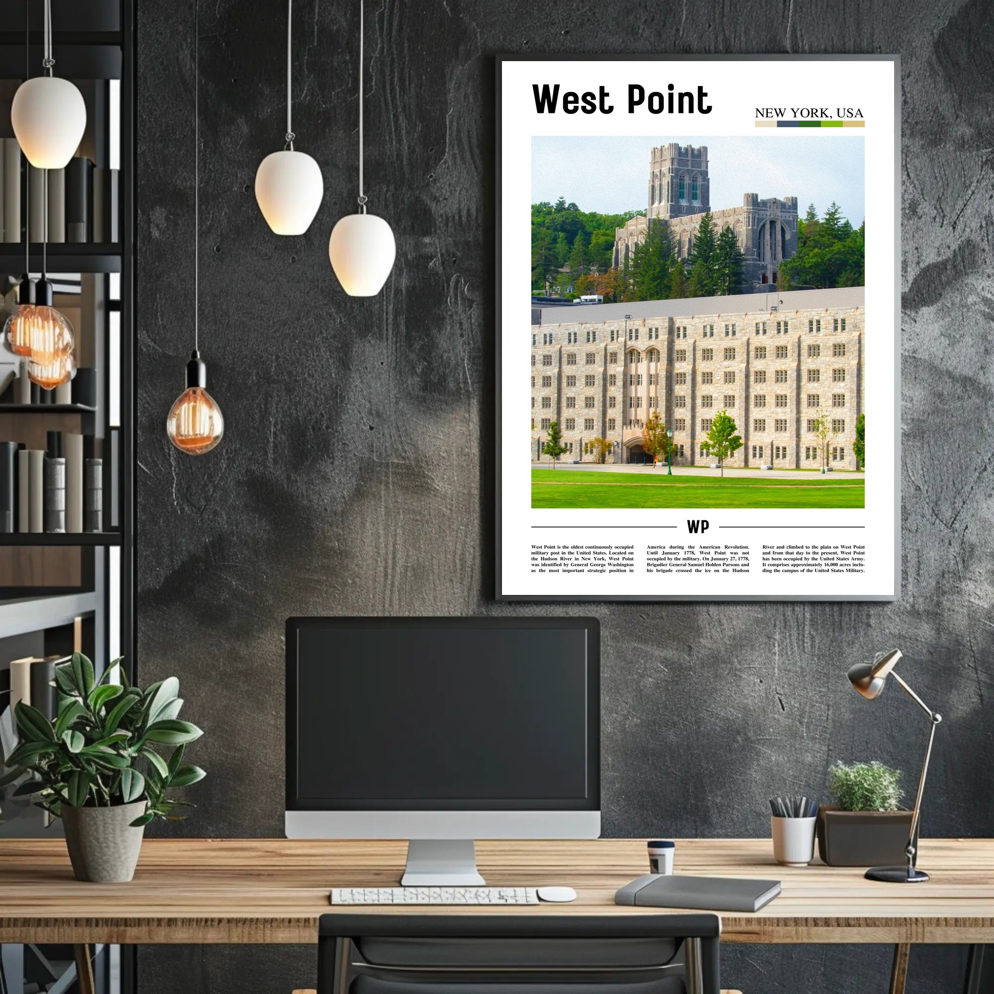 West Point Iconic Academy Building Travel Poster PosterGoat
