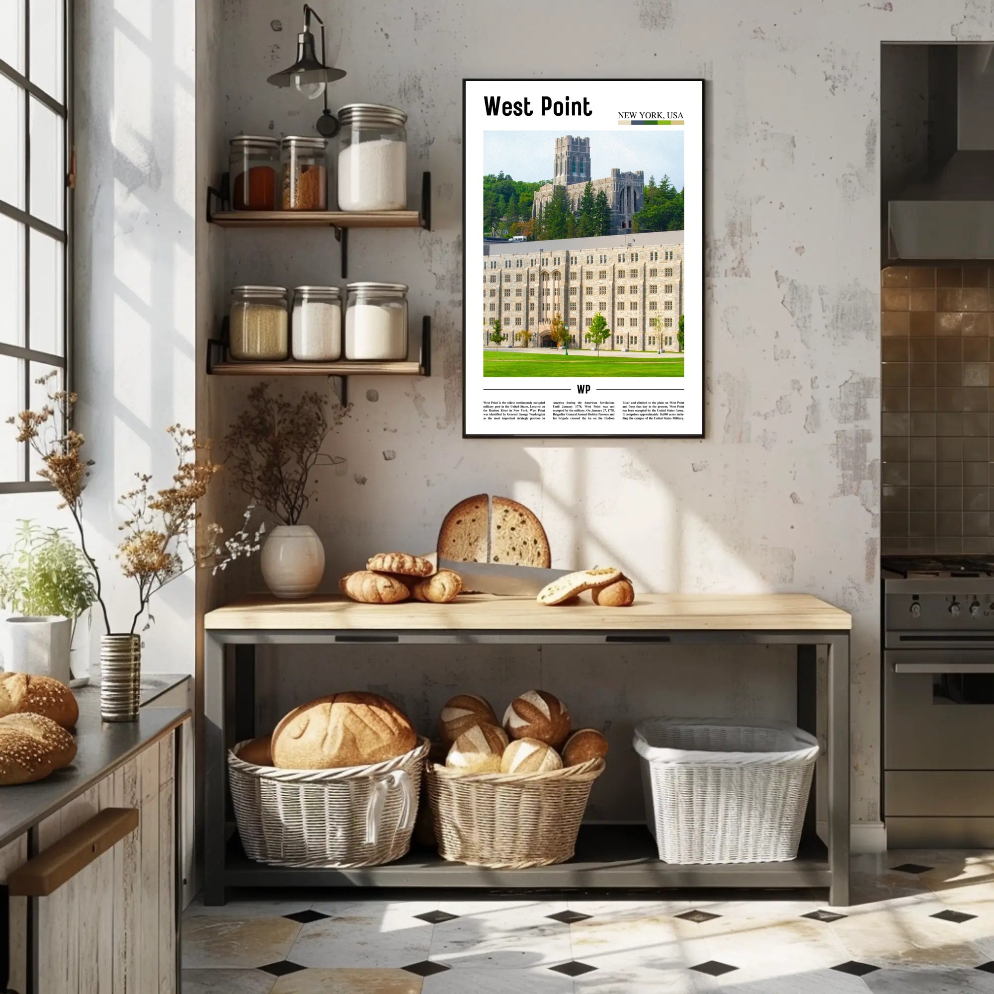 West Point Iconic Academy Building Travel Poster PosterGoat