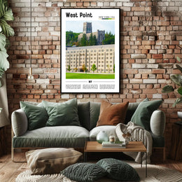 West Point Iconic Academy Building Travel Poster PosterGoat