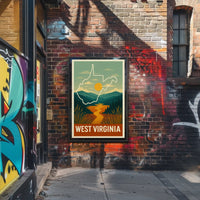 West Virginia Adventure Vintage Travel Poster PosterGoat