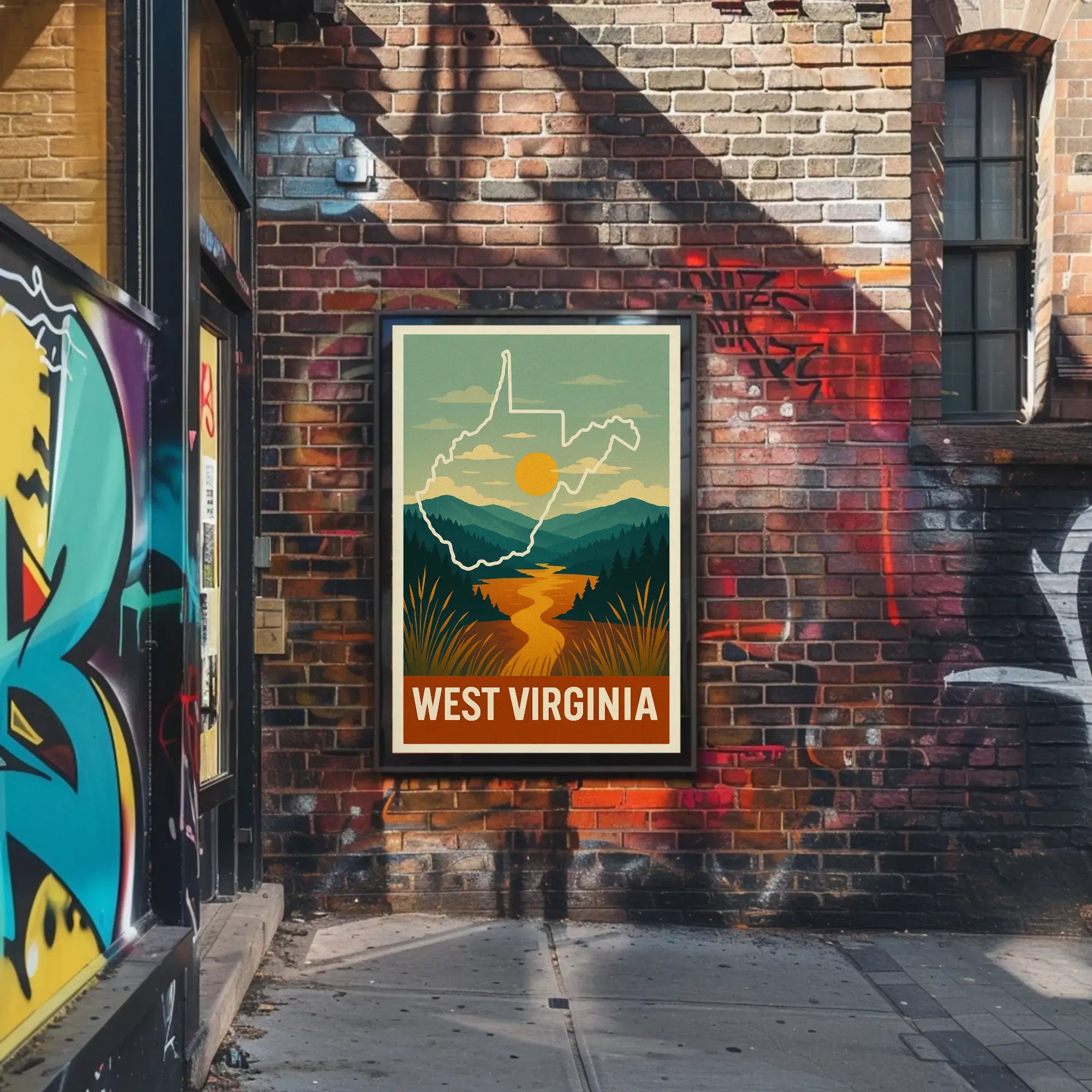 West Virginia Adventure Vintage Travel Poster PosterGoat