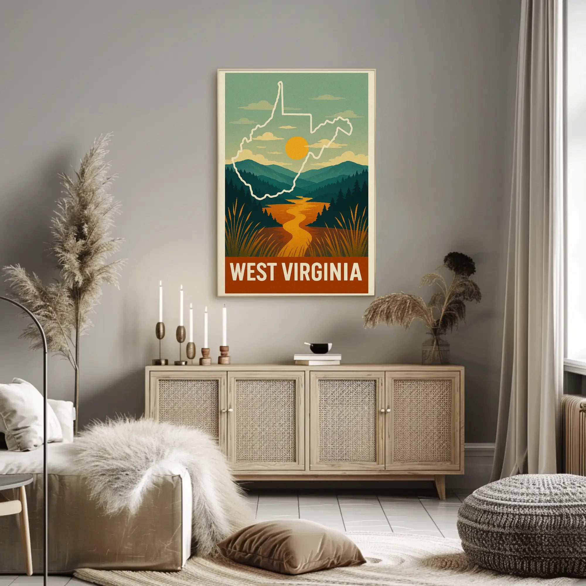 West Virginia Adventure Vintage Travel Poster PosterGoat