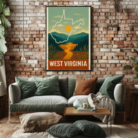 West Virginia Adventure Vintage Travel Poster PosterGoat