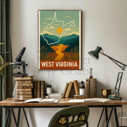 West Virginia Adventure Vintage Travel Poster PosterGoat
