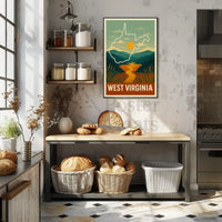 West Virginia Adventure Vintage Travel Poster PosterGoat