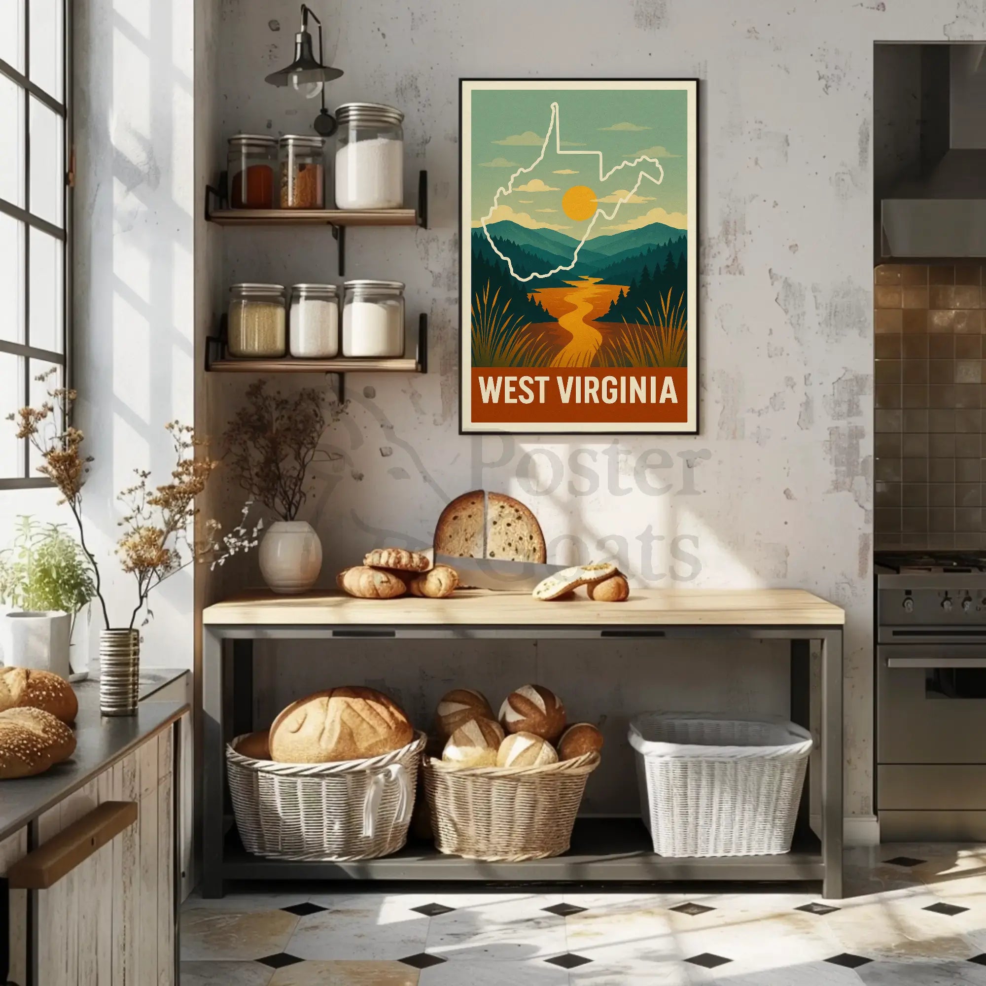 West Virginia Adventure Vintage Travel Poster PosterGoat
