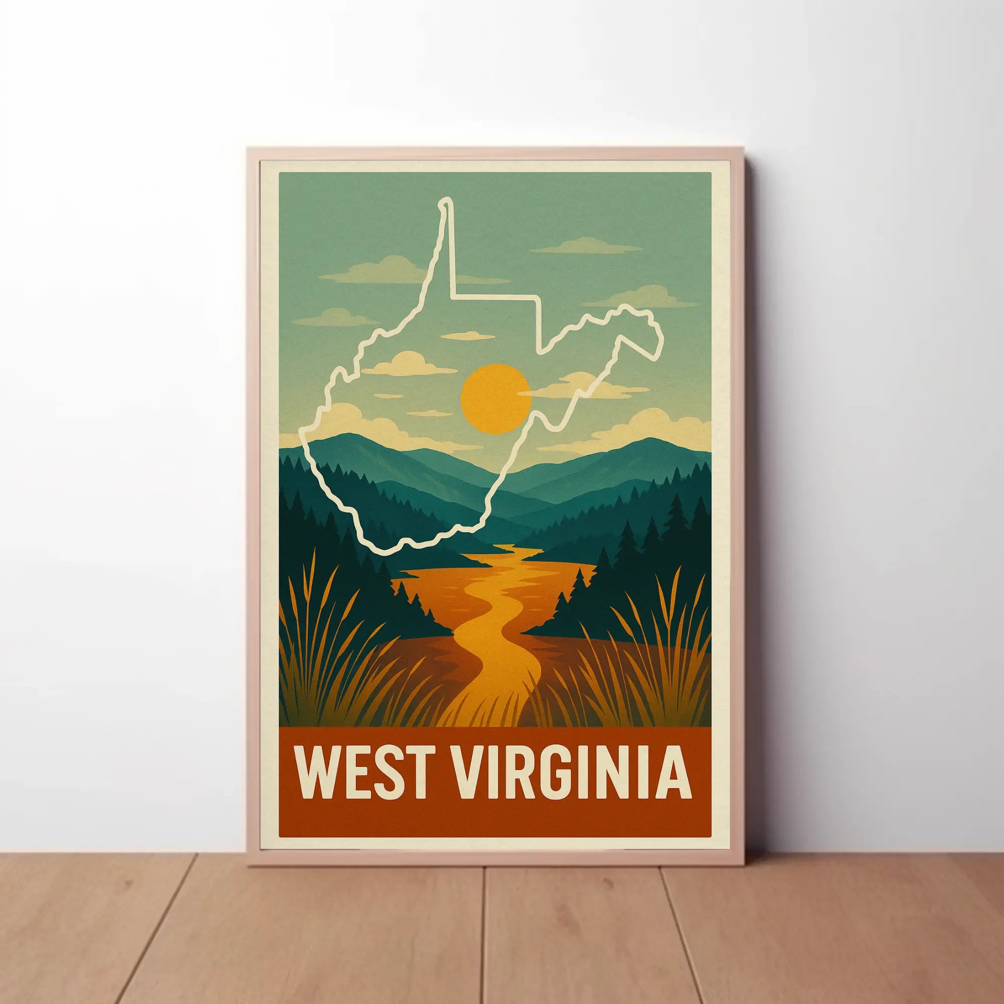 West Virginia Adventure Vintage Travel Poster PosterGoat