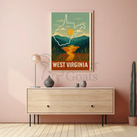 West Virginia Adventure Vintage Travel Poster PosterGoat