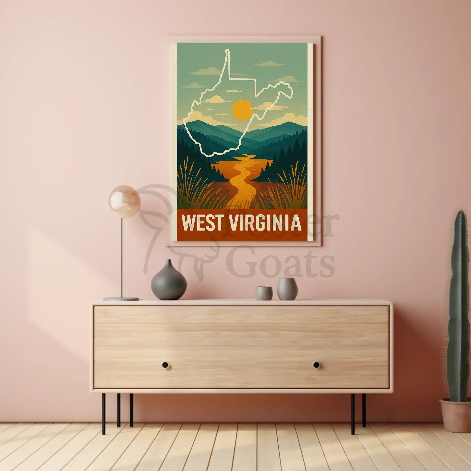 West Virginia Adventure Vintage Travel Poster PosterGoat