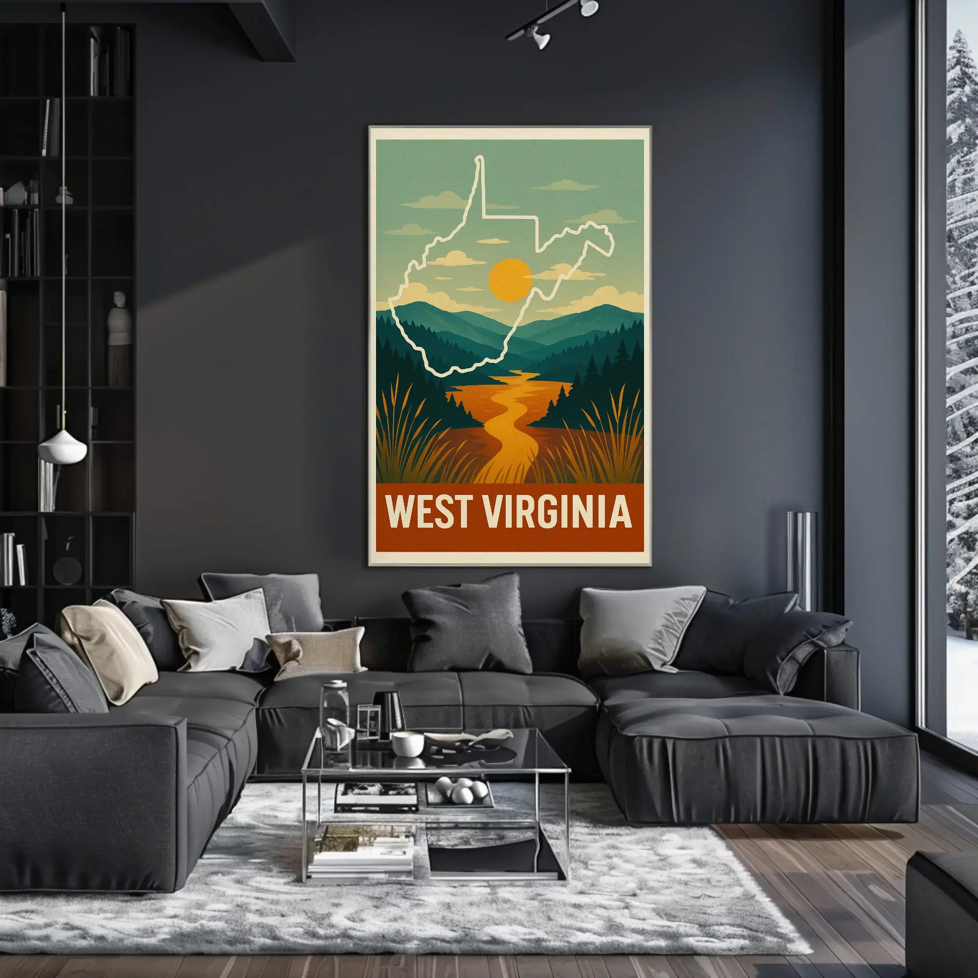 West Virginia Adventure Vintage Travel Poster PosterGoat
