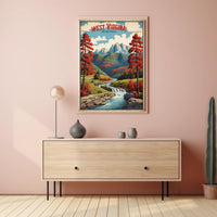 West Virginia Scenic Autumn Travel Poster PosterGoat