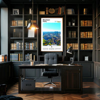 Westchester Aerial Cityscape Travel Art Poster PosterGoat