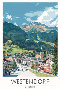 Westendorf Alpine Charm Travel Poster PosterGoat