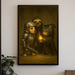 Whimsical Animal Adventure in Fantasy or Mythology Poster PosterGoat