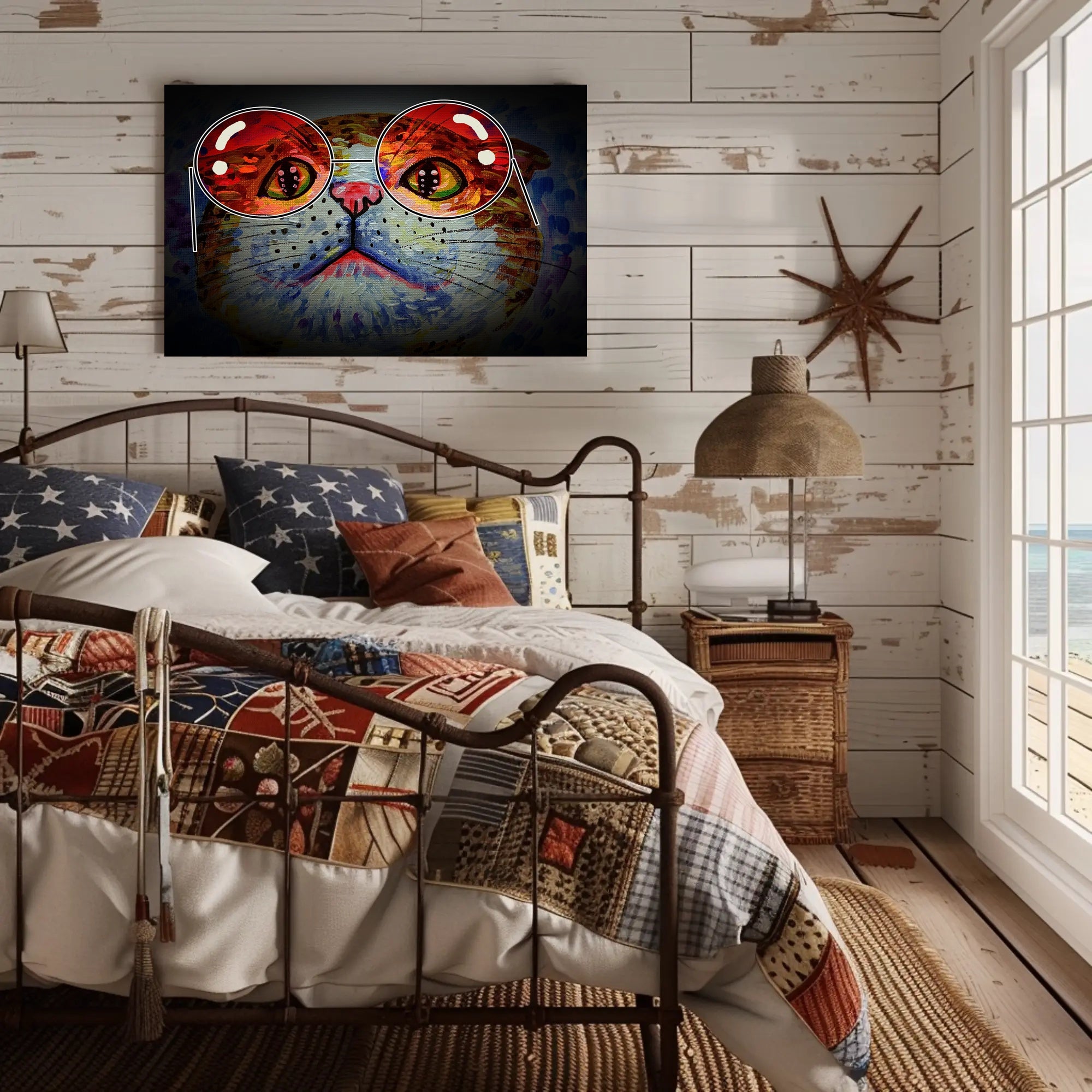 Whimsical Cat Artwork: Artistic Animal Poster PosterGoat