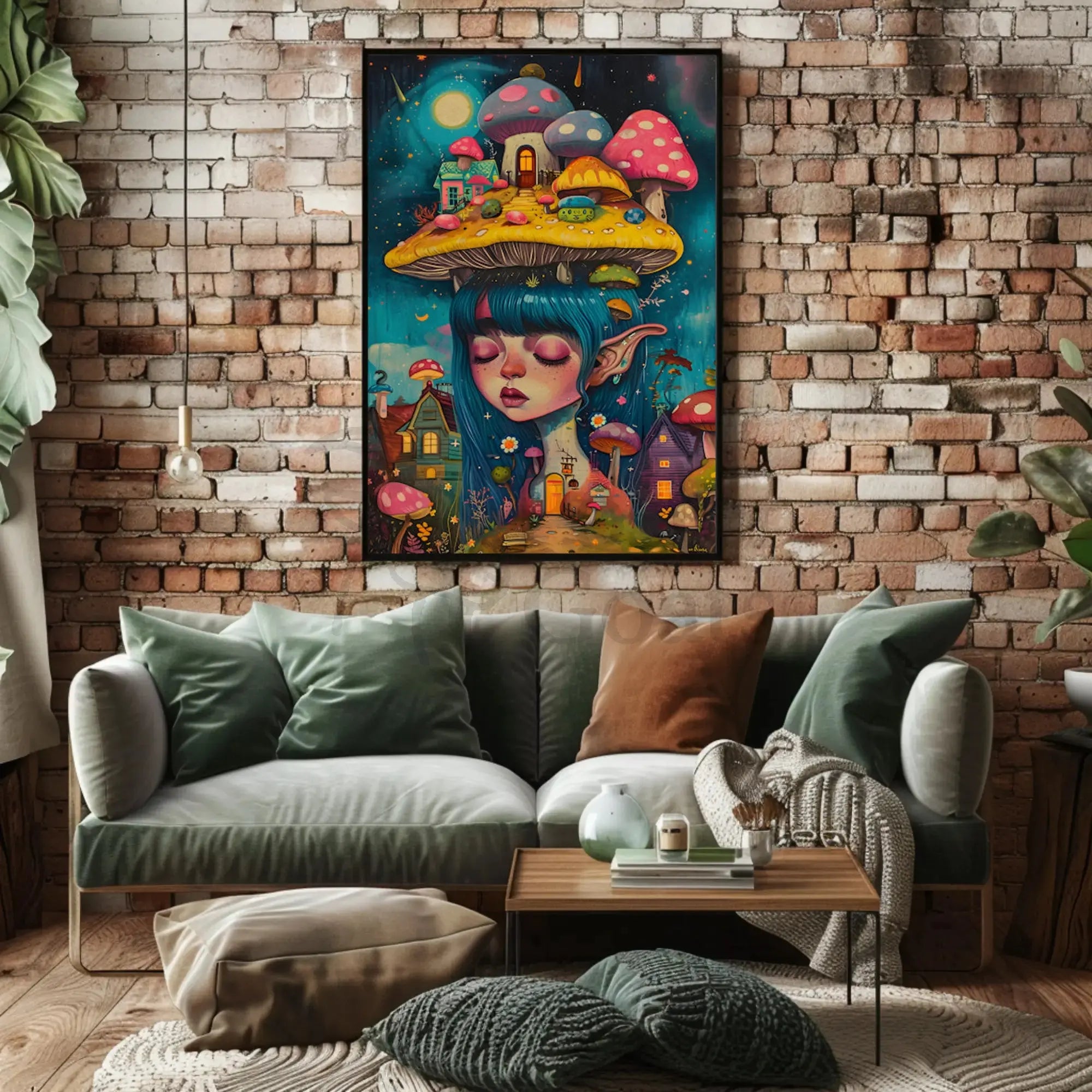 Whimsical Dreamscape with Enchanted Fairy Artistic Poster PosterGoat