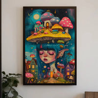 Whimsical Dreamscape with Enchanted Fairy Artistic Poster PosterGoat