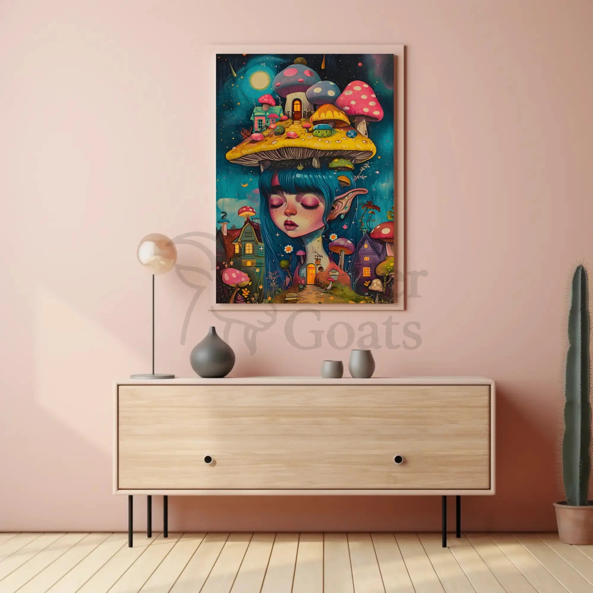 Whimsical Dreamscape with Enchanted Fairy Artistic Poster PosterGoat