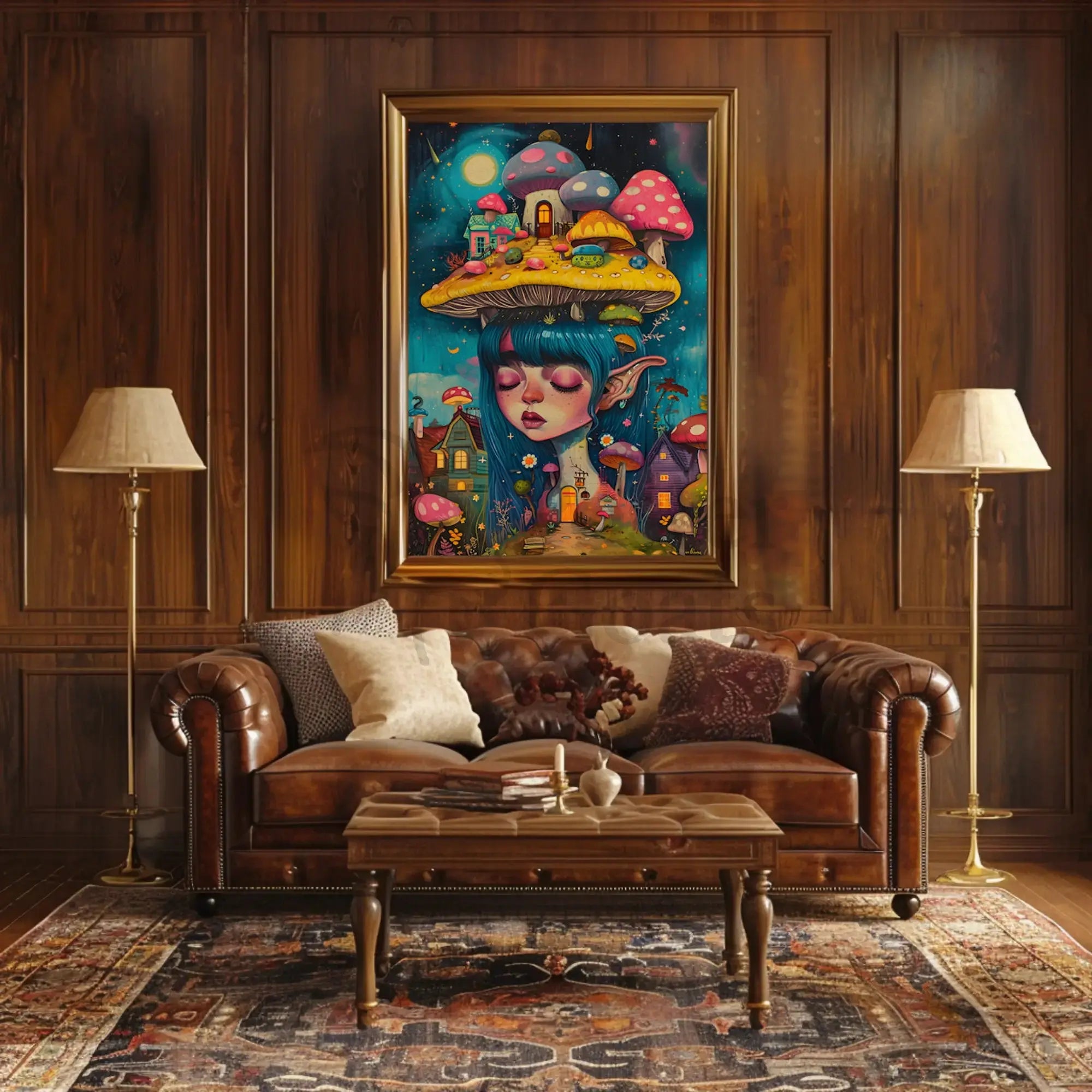 Whimsical Dreamscape with Enchanted Fairy Artistic Poster PosterGoat