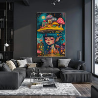 Whimsical Dreamscape with Enchanted Fairy Artistic Poster PosterGoat