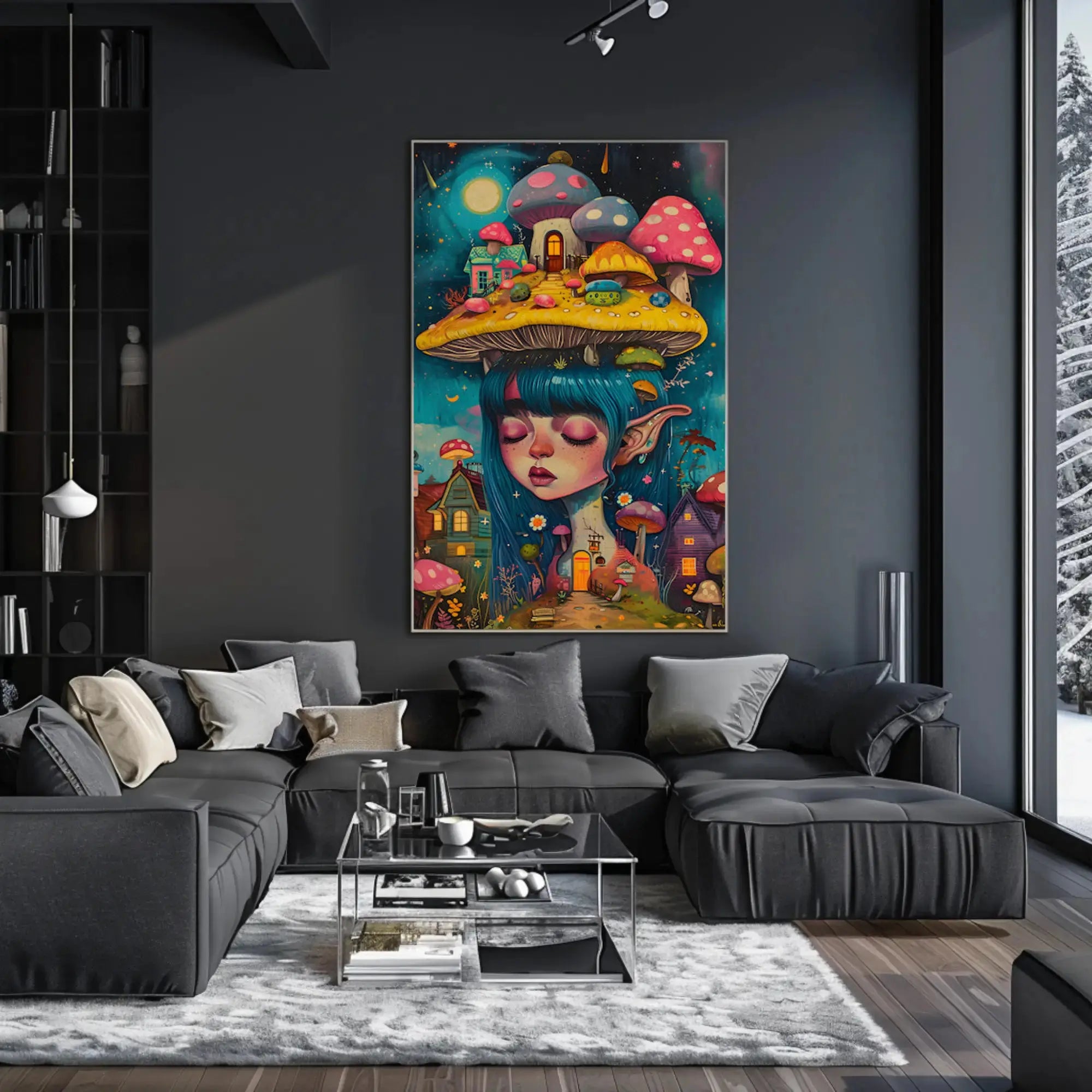 Whimsical Dreamscape with Enchanted Fairy Artistic Poster PosterGoat