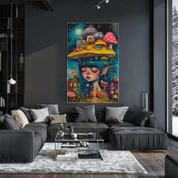 Whimsical Dreamscape with Enchanted Fairy Artistic Poster PosterGoat