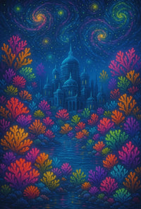 Whimsical Enchanted Fantasy World Artistic Poster PosterGoat