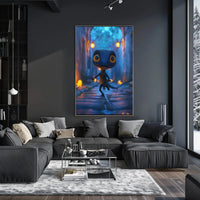 Whimsical Gecko Adventure in Fantasy Village Animal Poster PosterGoat