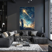 Whimsical Night Sky Adventure Artistic Poster PosterGoat