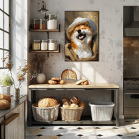 Whimsical Shiba Inu Dog in Hat Art Poster PosterGoat