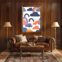 Whimsical Sky Scene Colorful Clouds Abstract Artistic Poster PosterGoat