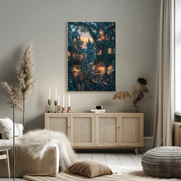 Whimsical Village Fantasy: Artistic, Pop Culture Poster PosterGoat