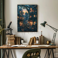 Whimsical Village Fantasy: Artistic, Pop Culture Poster PosterGoat