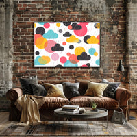 Whimsical Weather Abstract Art: Playful and Vibrant Poster PosterGoat