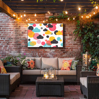 Whimsical Weather Abstract Art: Playful and Vibrant Poster PosterGoat