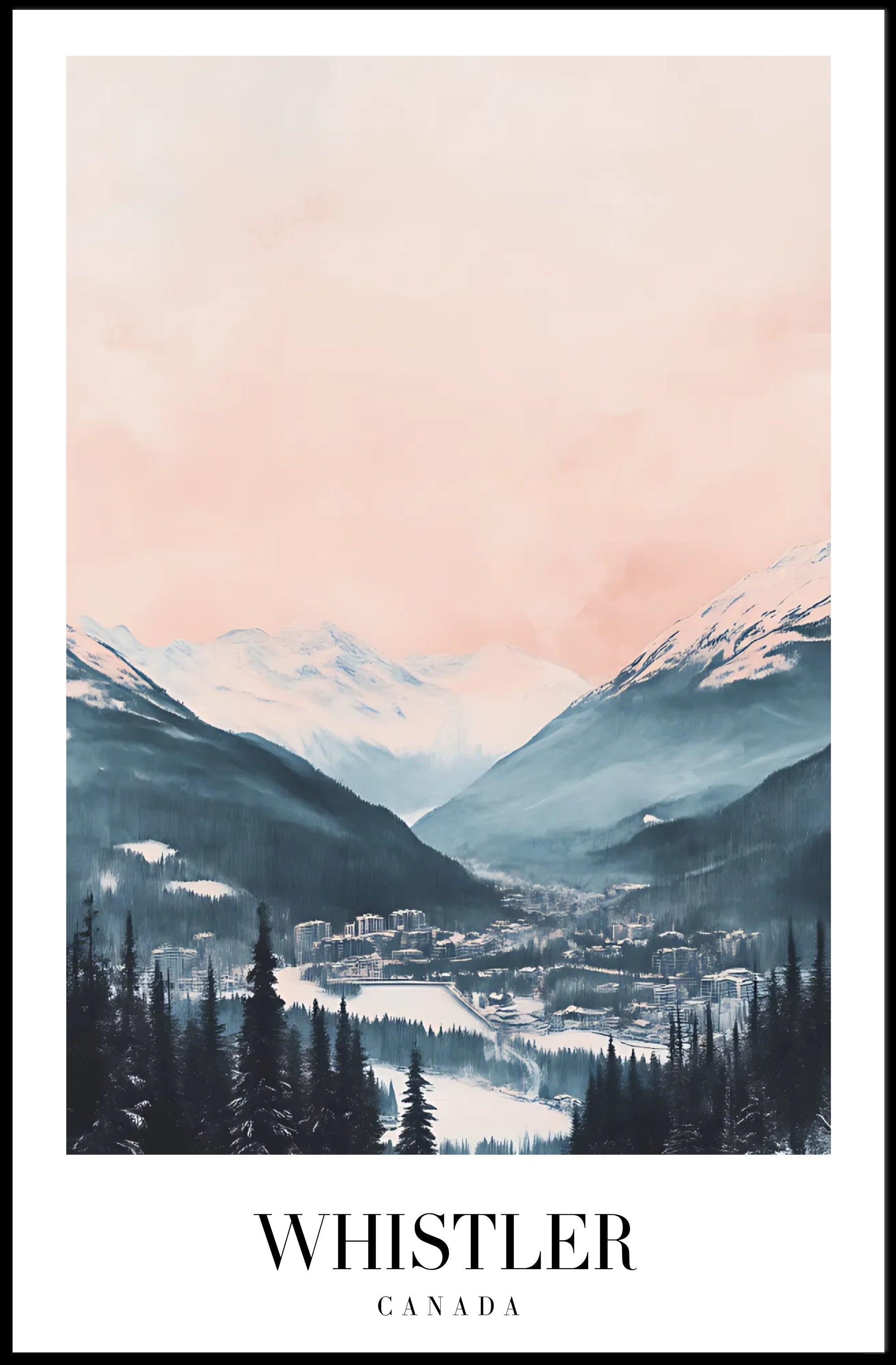 Whistler Ski Resort Tranquil Landscape Travel Poster PosterGoat