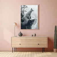 White Fox Elegance: Mystical Animal Poster PosterGoat