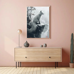 White Fox Elegance: Mystical Animal Poster PosterGoat