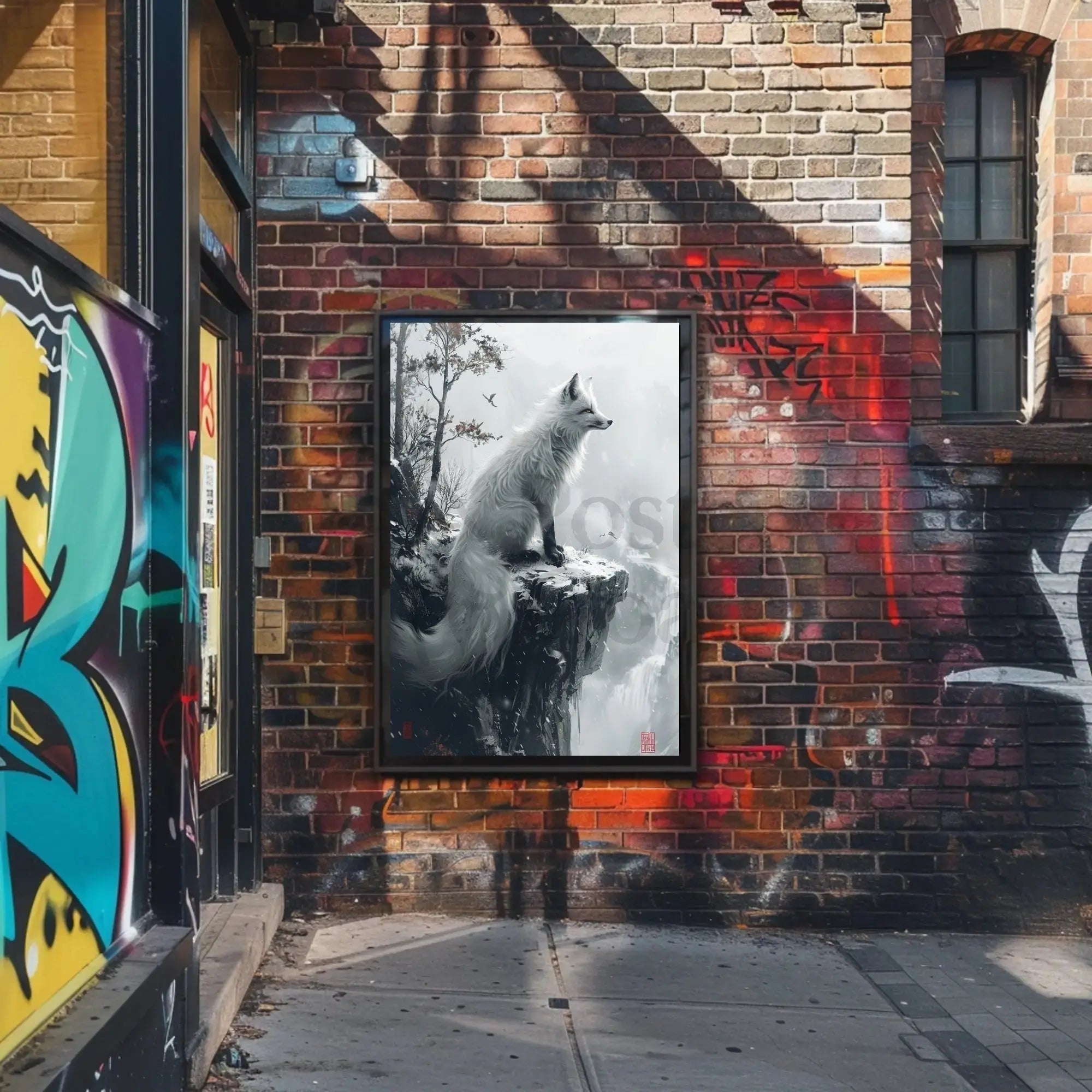 White Fox Elegance: Mystical Animal Poster PosterGoat