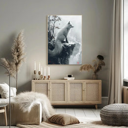 White Fox Elegance: Mystical Animal Poster PosterGoat