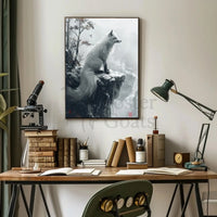 White Fox Elegance: Mystical Animal Poster PosterGoat