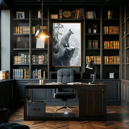 White Fox Elegance: Mystical Animal Poster PosterGoat